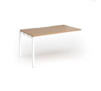 Connex Goal-Post 1400 x 800 x 725mm Single Add On Bay - White Frame / Beech Top