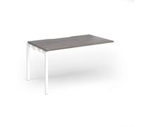 Connex Goal-Post 1400 x 800 x 725mm Single Add On Bay - White Frame / Grey Oak Top