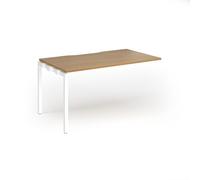 Connex Goal-Post 1400 x 800 x 725mm Single Add On Bay - White Frame / Oak Top