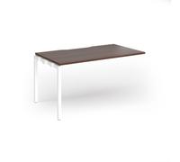 Connex Goal-Post 1400 x 800 x 725mm Single Add On Bay - White Frame / Walnut Top