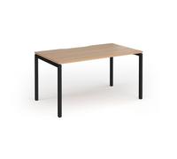 Connex Goal-Post 1400 x 800 x 725mm Single Desk - Black Frame / Beech Top