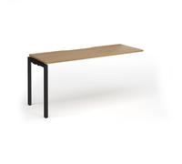 Connex Goal-Post 1600 x 600 x 725mm Single Add On Bay - Black Frame / Oak Top