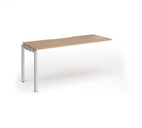 Connex Goal-Post 1600 x 600 x 725mm Single Add On Bay - Silver Frame / Beech Top