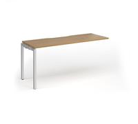 Connex Goal-Post 1600 x 600 x 725mm Single Add On Bay - Silver Frame / Oak Top