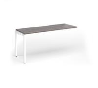 Connex Goal-Post 1600 x 600 x 725mm Single Add On Bay - White Frame / Grey Oak Top