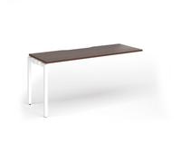 Connex Goal-Post 1600 x 600 x 725mm Single Add On Bay - White Frame / Walnut Top