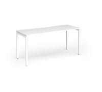 Connex Goal-Post 1600 x 600 x 725mm Single Desk - White Frame / White Top