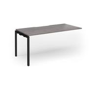 Connex Goal-Post 1600 x 800 x 725mm Single Add On Bay - Black Frame / Grey Oak Top