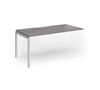 Connex Goal-Post 1600 x 800 x 725mm Single Add On Bay - Silver Frame / Grey Oak Top