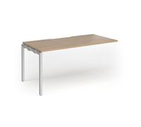 Connex Goal-Post 1600 x 800 x 725mm Single Add On Bay - Silver Frame / Kendal Oak Top