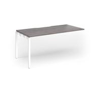 Connex Goal-Post 1600 x 800 x 725mm Single Add On Bay - White Frame / Grey Oak Top
