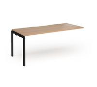 Connex Goal-Post 1800 x 800 x 725mm Single Add On Bay - Black Frame / Beech Top