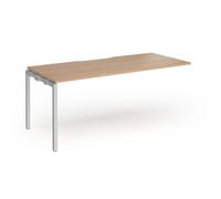 Connex Goal-Post 1800 x 800 x 725mm Single Add On Bay - Silver Frame / Beech Top