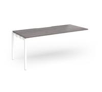 Connex Goal-Post 1800 x 800 x 725mm Single Add On Bay - White Frame / Grey Oak Top