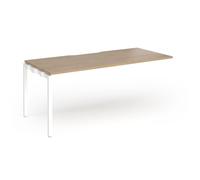 Connex Goal-Post 1800 x 800 x 725mm Single Add On Bay - White Frame / Kendal Oak Top