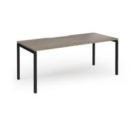 Connex Goal-Post 1800 x 800 x 725mm Single Desk - Black Frame / Nebraska Oak Top
