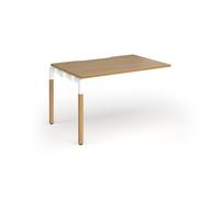 Connex Goal-Post Wooden 1200 x 800 x 725mm Single Add On Bay - White Frame / Oak Top