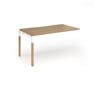 Connex Goal-Post Wooden 1400 x 800 x 725mm Single Add On Bay - White Frame / Oak Top