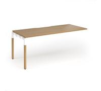 Connex Goal-Post Wooden 1800 x 800 x 725mm Single Add On Bay - White Frame / Oak Top