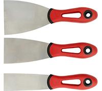Connex Painter's Spatula Set 3 Pieces - 40 mm, 60 mm & 80 mm - 2K Handle & Blade Made of Stainless Steel - for Puttying & Scraping Paint or Wallpaper/Universal Spatula/Handle Spatula / COXT880330