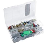 Connex Set of Pieces + 120 g - wall Hooks, Nails, Needles from pinnwandnadeln & Co. - Pre-Sorted in Practical Plastic - Universal use Box Assortment / DP8500107, Various, 182 Parts