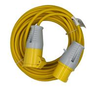 Connexion 110V Extension Lead 14m Made in UK - 32 Amp Plug & Socket, IP44 Rated, 4.0mm Heavy Duty Cable