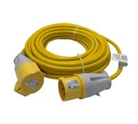 Connexion 110v Extension Lead 25m Heavy Duty Outdoor Cable Made in UK 16A Plug and Coupler, 1.5mm Extension Lead, Suitable for Construction Sites, Industrial and Power Tools