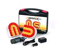 Connix Wireless Magnetic Rear Lights Set - LED, Black, Compatible with Car, Van, Truck