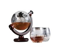 Connoisseur Creations Globe Decanter Maritime Nautical Themed Drinking Set with Tumblers