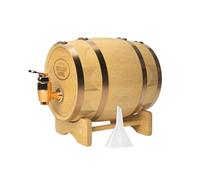 Connoisseur Creations Whiskey Barrel Miniature Bamboo Spirit Decanter with Stand | 800 ml Food Safe Foiled Lined Cask Keg for Liquor