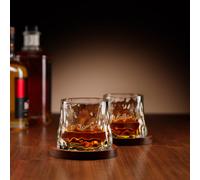 Connoisseur Creations Whiskey Rotating Glasses with Coasters Set