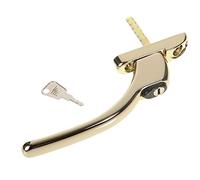 Connoisseur window handle in Hardex Gold with 40mm spindle