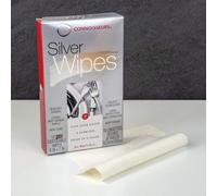 Connoisseurs 6" X 7" Silver Wipes - 10 Dry Disposable Wipes Cloth For Silverware - Tarnish Remover, Restores Shine