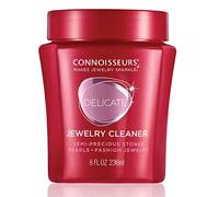 Connoisseurs Delicate Jewellery Cleaner - 236ml Jewellery Cleaning Solution for Gold, Silver, Semi-Precious Stones & Pearls with Dip Tray & Brush