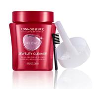 Connoisseurs Delicate Jewellery Cleaner For Stones And Pearls - Gentle Cleaning Solution With Dip Tray And Brush - 8 Fl Oz 236Ml