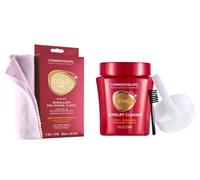 Connoisseurs Gold Cleaner for Jewellery with Cloth Bundle | 236ml Gold Polish Jewellery Cleaner & Gold Polishing Cloth 28 x 35cm | Gold Dip Jewellery Cleaning for Necklaces, Rings & Earrings