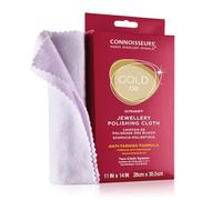 Connoisseurs Gold Jewellery Polishing Cloth | Ultrasoft Jewellery Cleaning Cloth to Clean, Buff & Restore Shine - 100% Cotton Fiber - 28 x 35cm
