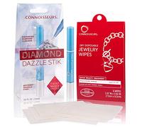 Connoisseurs Jewellery Cleaner Kit | Diamond Dazzle Stick & 6 Cleaning Cloth Wipes | Gold, Diamond, Platinum & Silver Jewellery Cleaner | Ring Cleaning