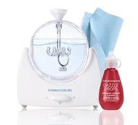 Connoisseurs LaSonic Diamond Dazzler Jewelery Cleaner | Personal-Sized Sonic Cleaning Ring Cleaner | Sonic Cleaning Machine with Diamond Dazzle Jewelry Cleaner Cloth & Dazzle Drop Concentrate