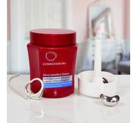 Connoisseurs Silver Jewellery Cleaner Dip And Jewellery Cleaning Wipes Set - Deep Cleaning Solution With Polishing Wipes Kit