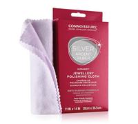 Connoisseurs Silver Polishing Cloth | Ultrasoft Silver Jewellery Cleaning Cloth to Buff & Restore Shine - 100% Cotton Fiber - 28 x 35cm