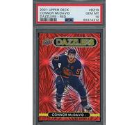 Connor McDavid 2021 Upper Deck Dazzlers Red Hockey Card #DZ19 Graded PSA 10