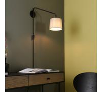 Connor Plug In Wall Light in Matte Black black