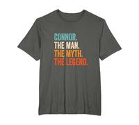 Connor The Man The Myth The Legend First Name Connor T-Shirt, Men's Big and Tall, Asphalt Grey, 6X Tall
