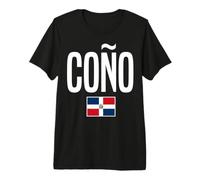 CONO Dominican Slang Distressed Typography Flag Premium T-Shirt