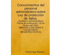 Conocimientos del personal administrativo sobre Ley de protección de datos.