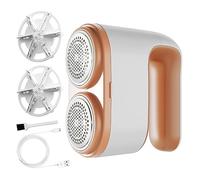 CONOPU Lint Removers for Clothes - Bobble Remover with Double Outer Blade, USB-C Rechargeable Fabric Shaver for Clothes, Lint Shaver with 2 Replacement Blades, OZM22Q02, Brown