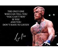 Conor Mcgregor 'The Only One' autographed/signed inspirational Motivational Quote Sign Poster Print Picture