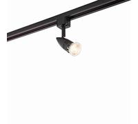 Conor Multi Directional Matt Black Finish Mains Track GU10 LED Compatible Adjustable Spotlight Track Head Lighting