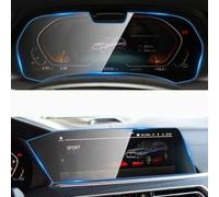 Conpert Screen Protector for BMW X5 X6 X7 G05 G06 G07 2019-2022, Car Instrument And Navigation Tempered Glass Screen Protective Film (1Set/2PCS-high match)